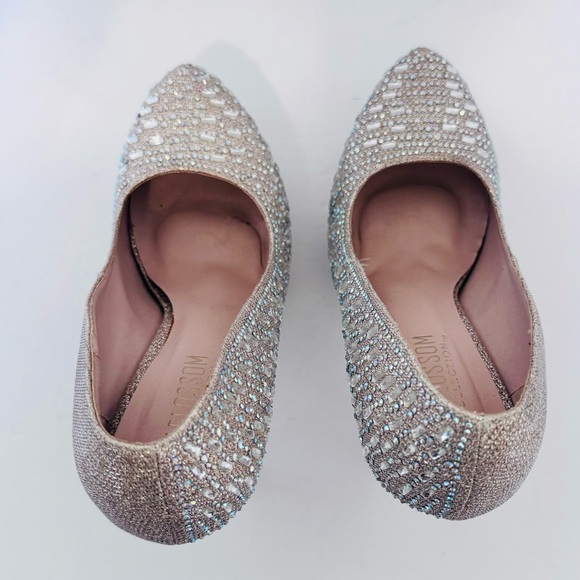 De Blossom Collection KINKO-178 Rhinestone Nude Sparkle Stiletto Pumps Size 9 - Picture 2 of 16